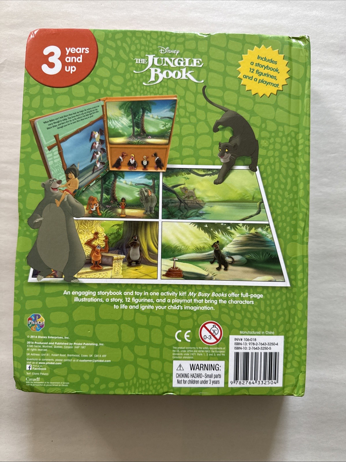 Disney The Jungle Book My Busy Book – book With 12 Mini Figures, and a Playmat