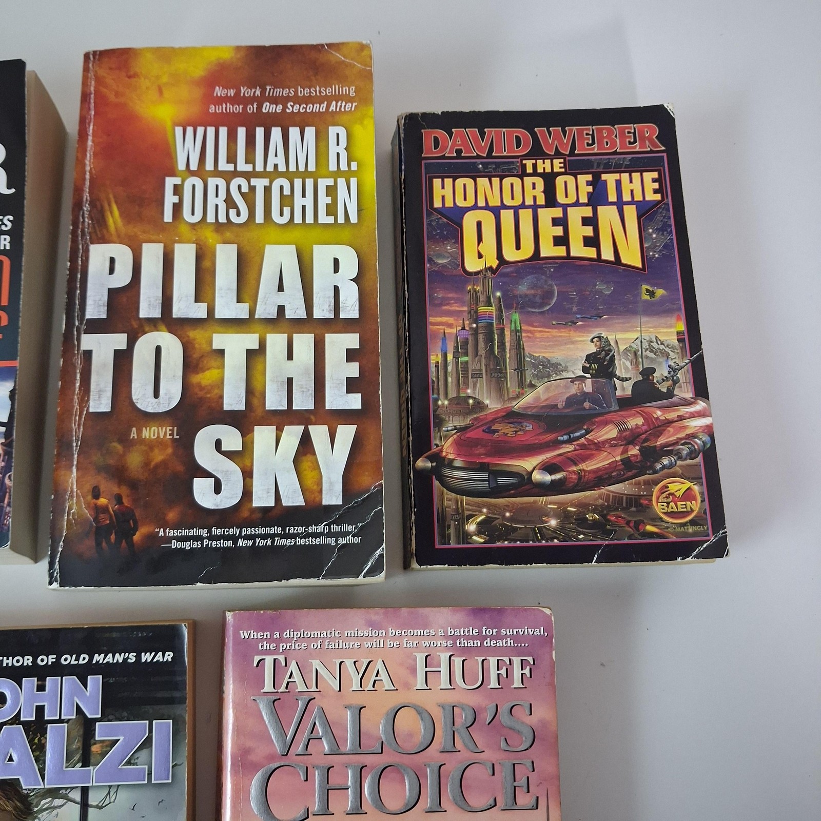 Lot Of 10 Science Fiction Paperbacks Gordon R. Dickson John Scalzi PB Set
