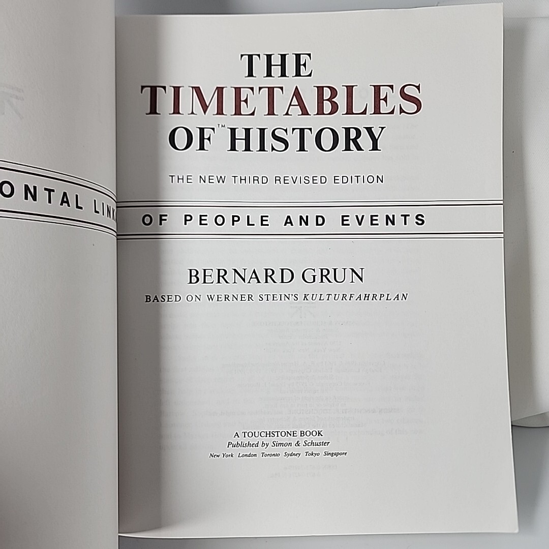 Timetables of History: The New Third Bernard Grun Touchstone Simon & Schuster