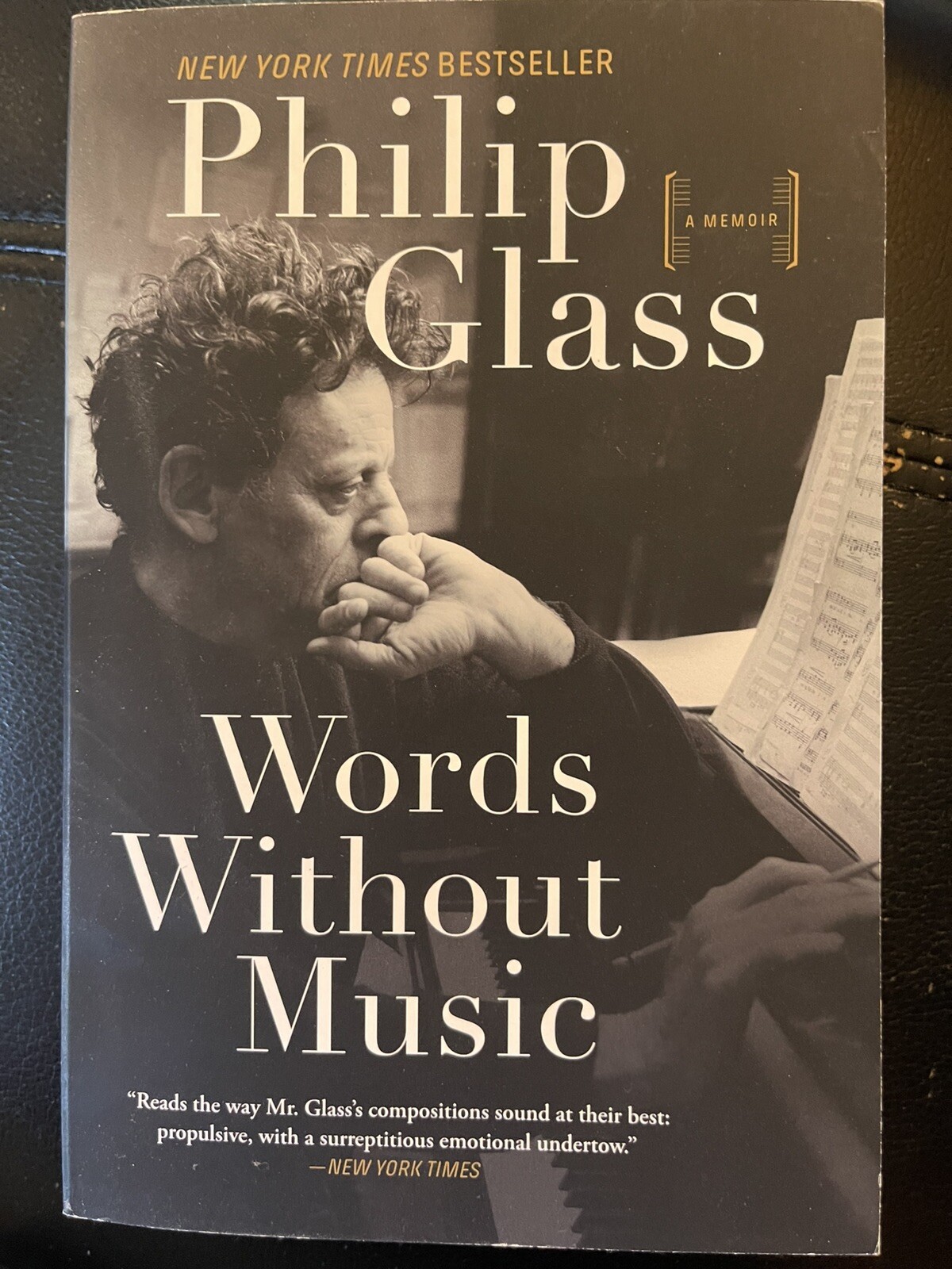 Words Without Music by Philip Glass (2016, Paperback) Signed By Philip Glass