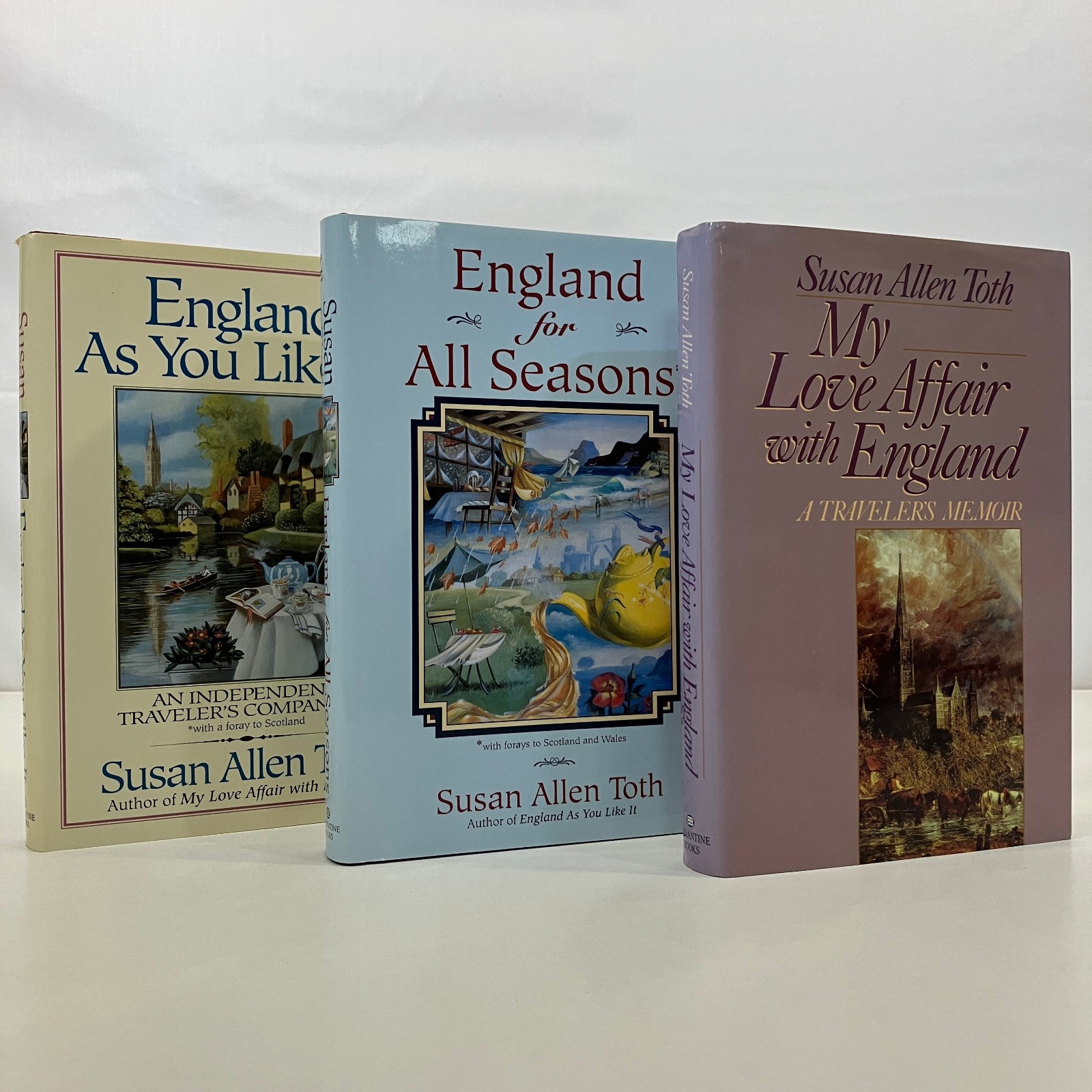 3 Susan Allen Toth Ballantine Books HCDJ All 1st Edition Travel Writing Lot GOOD