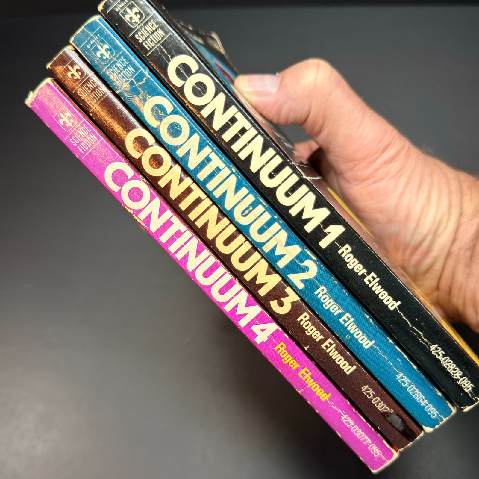 Continuum Sci-FI PB Lot of 4 – 1 ,2, 3,4 Roger Elwood 1st Berkeley Medallion Ed.