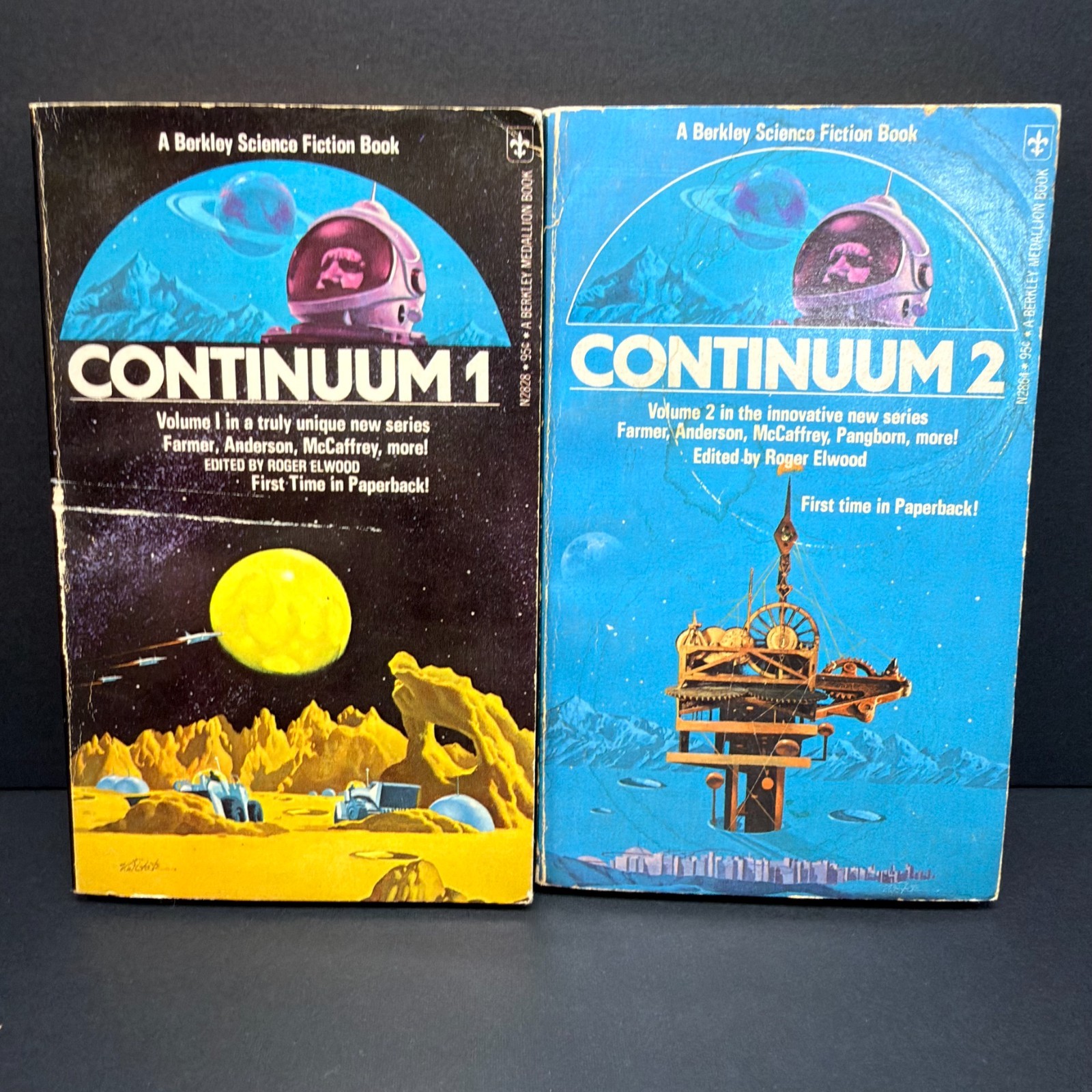 Continuum Sci-FI PB Lot of 4 – 1 ,2, 3,4 Roger Elwood 1st Berkeley Medallion Ed.