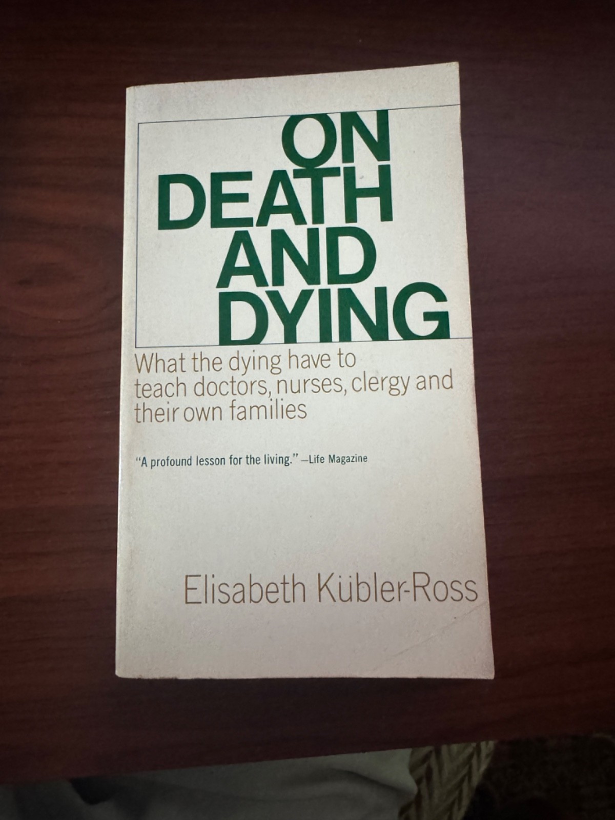 On Death and Dying by Elisabeth Kübler-Ross 1970 First Edition, Signed