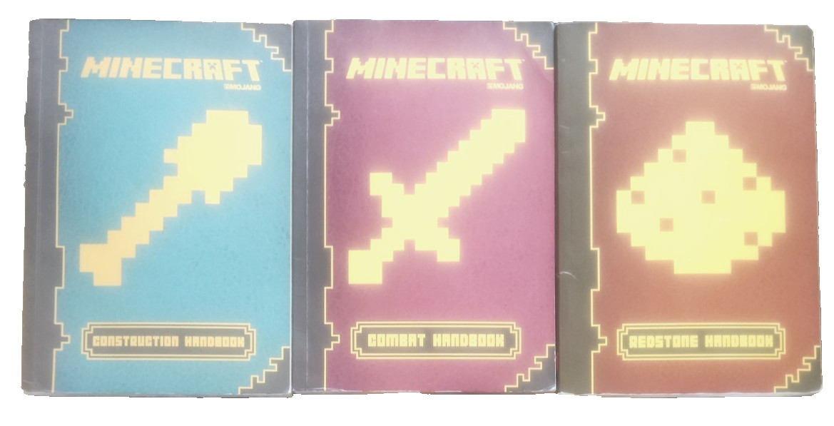 Minecraft Handbook Book Lot 3 Combat Construction Redstone Guides