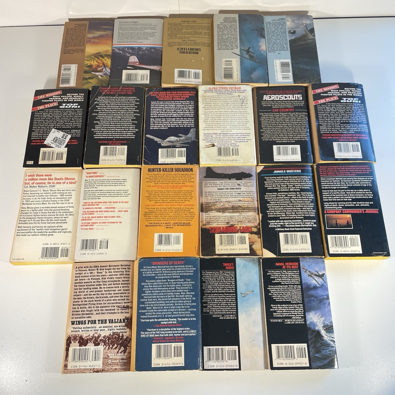 Lot of 21 Vintage Vietnam War Military Aviation Navy Air Force Memoir Books