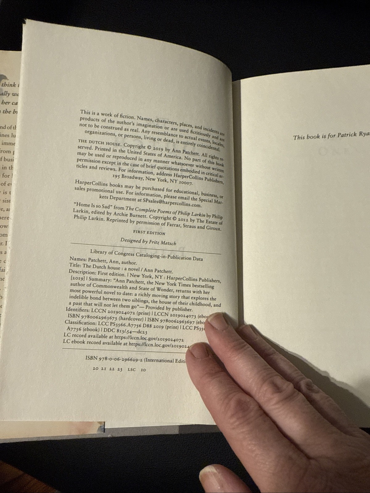 Dutch House : A Novel by Ann Patchett (2019, Hardcover)