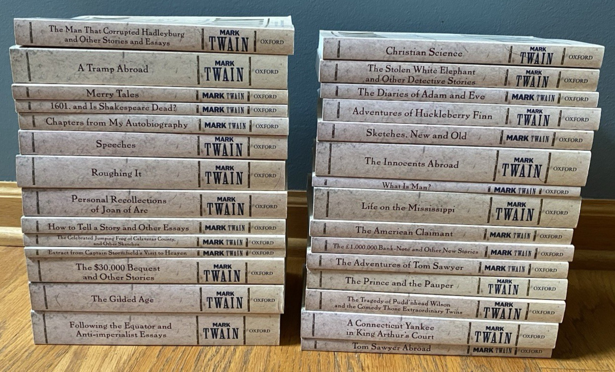 The Oxford Mark Twain 29 Vol Paperback Book Full Set Shelley Fisher Fishkin 2010
