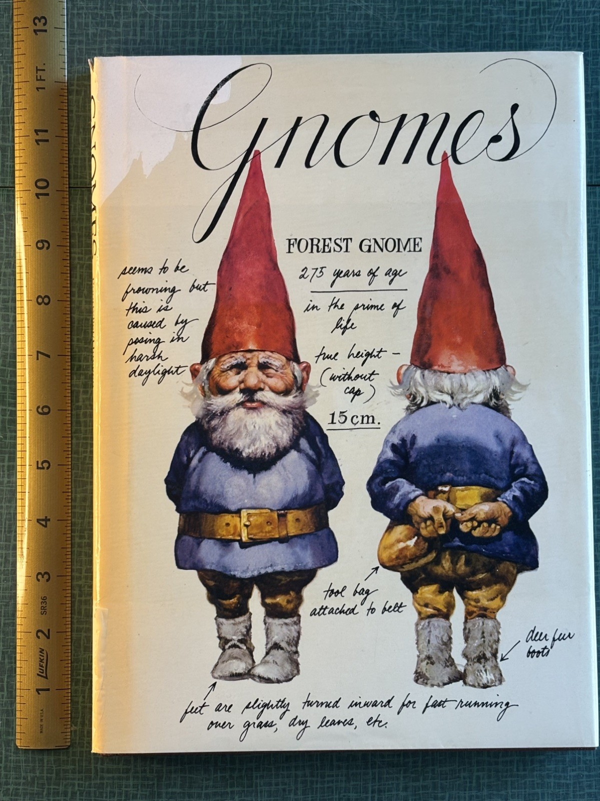 Gnomes by Poortvliet Huygen 1977 1st Edition HCDJ Hardcover DJ Vintage 70s Retro