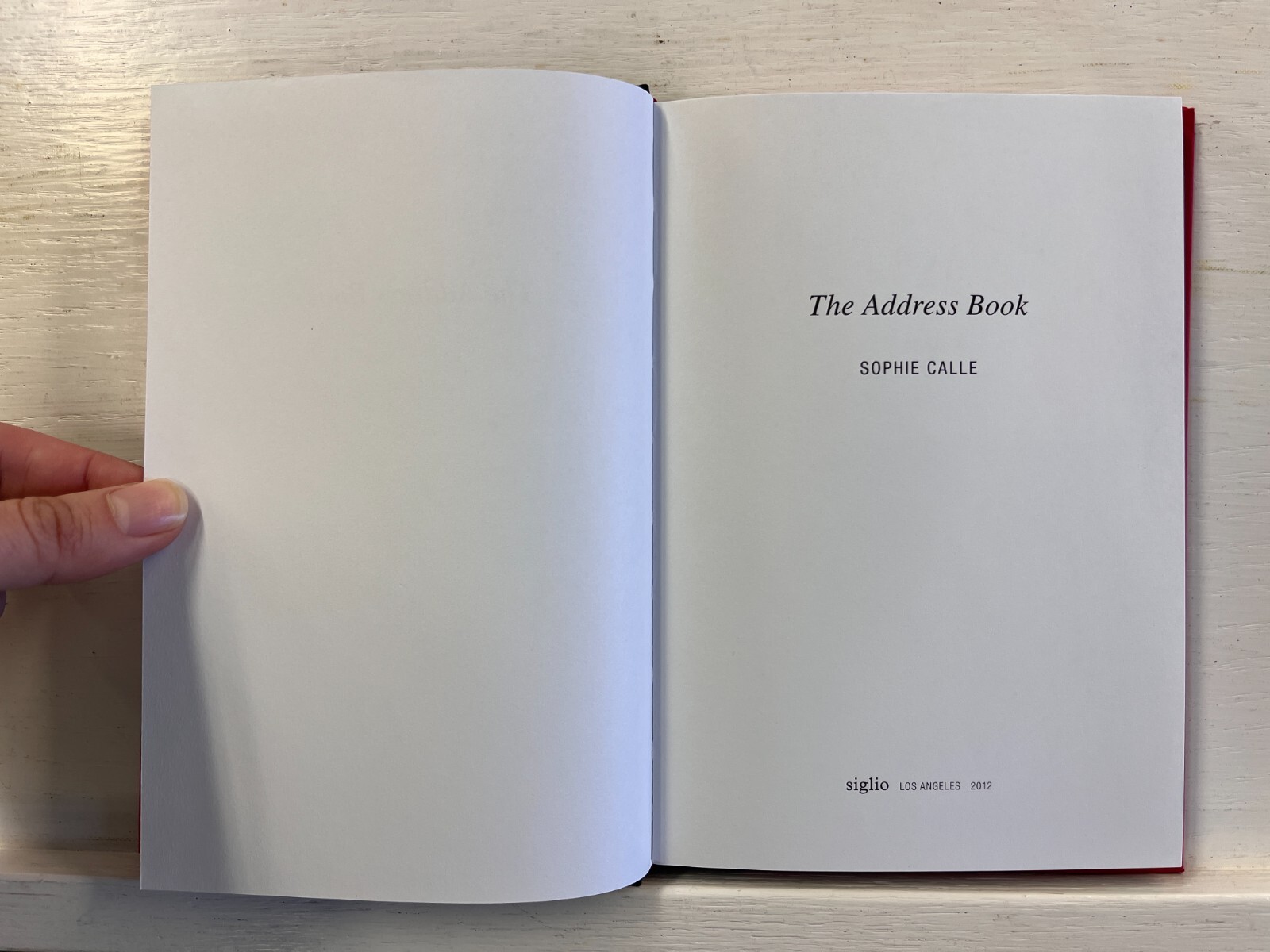 Sophie Calle: The Address Book 2012 rare conceptual art project
