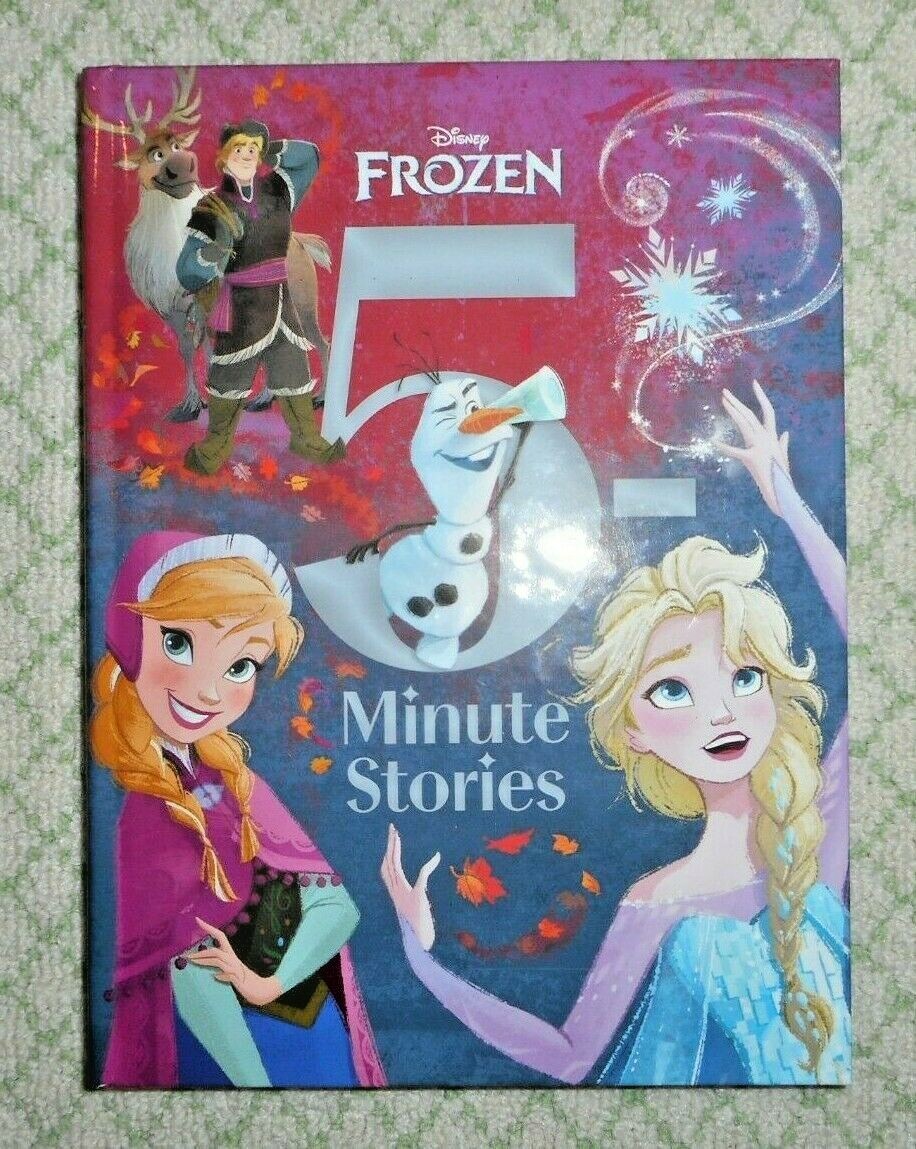 DISNEY FROZEN 5 MINUTE STORIES KIDS HARDCOVER STORYBOOK BOOK 188 PAGES NEW