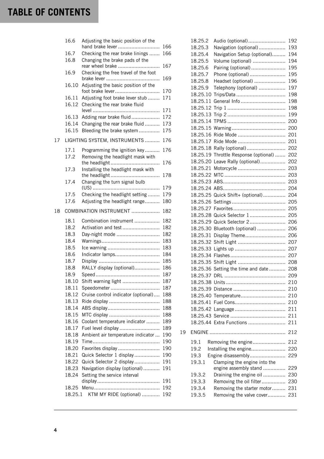 KTM 790 Adventure Repair Manual 2019 – STEEL LOOP FASTENED – PROTECTIVE COVERS