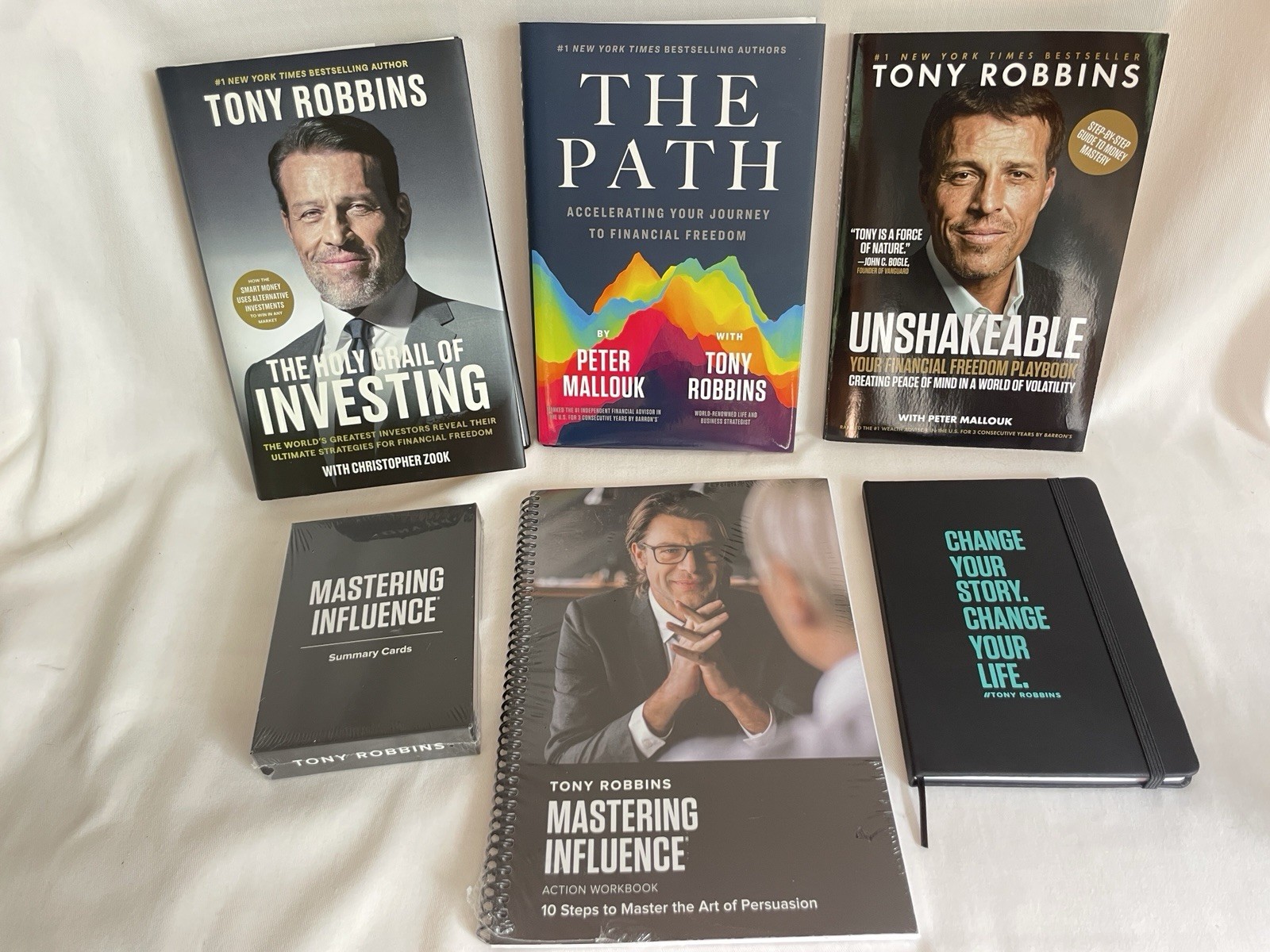 Tony Robbins New Book Bundle Lot + Workbook + Cards