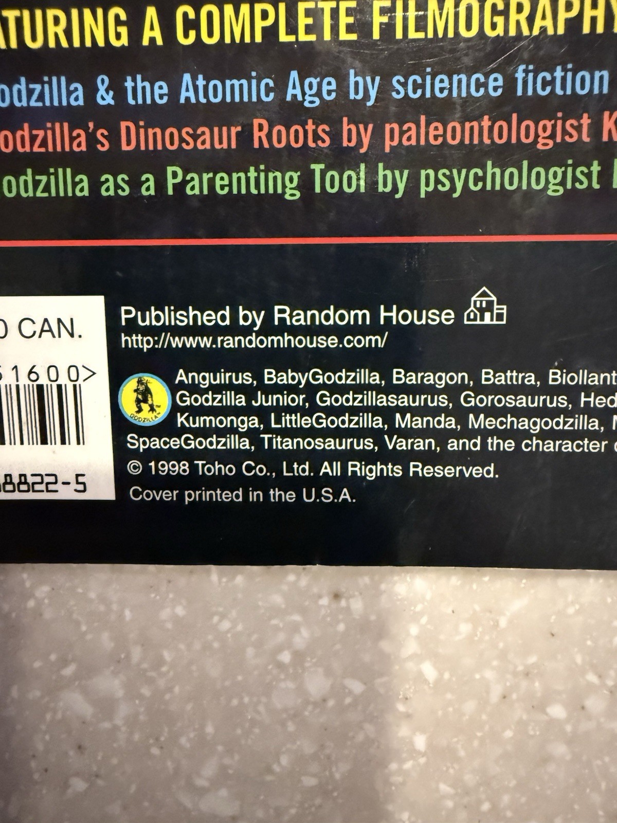 Official Godzilla Compendium : A 40 Year Retrospective (1998, Trade Paperback)