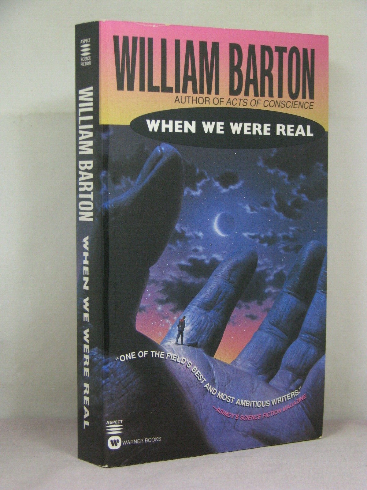 1st,signed by artist Chris Moore, When We Were Real by William Barton (1999,PBO)