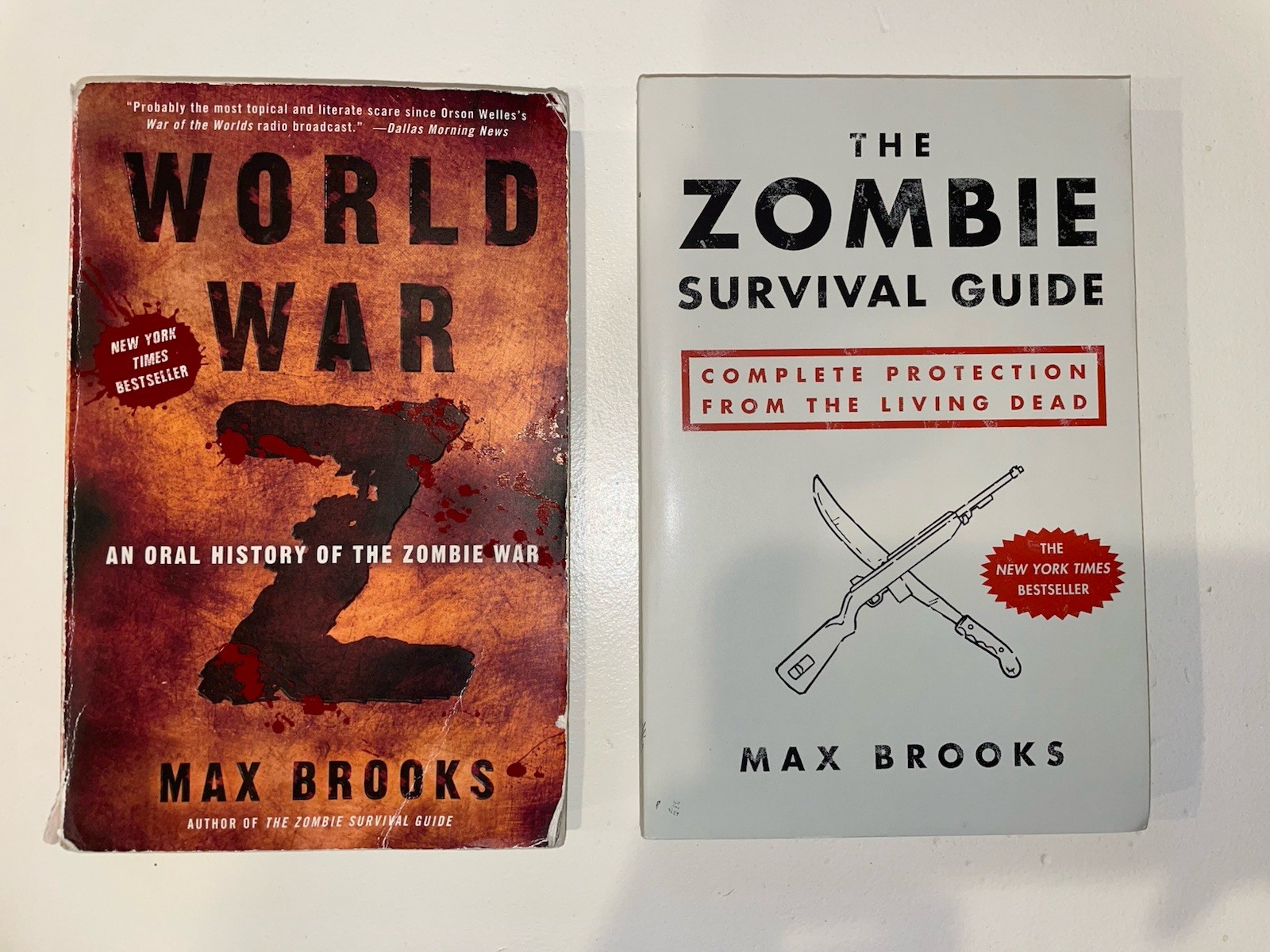 Max Brooks Book lot – World War Z and Zombie Survival Guide