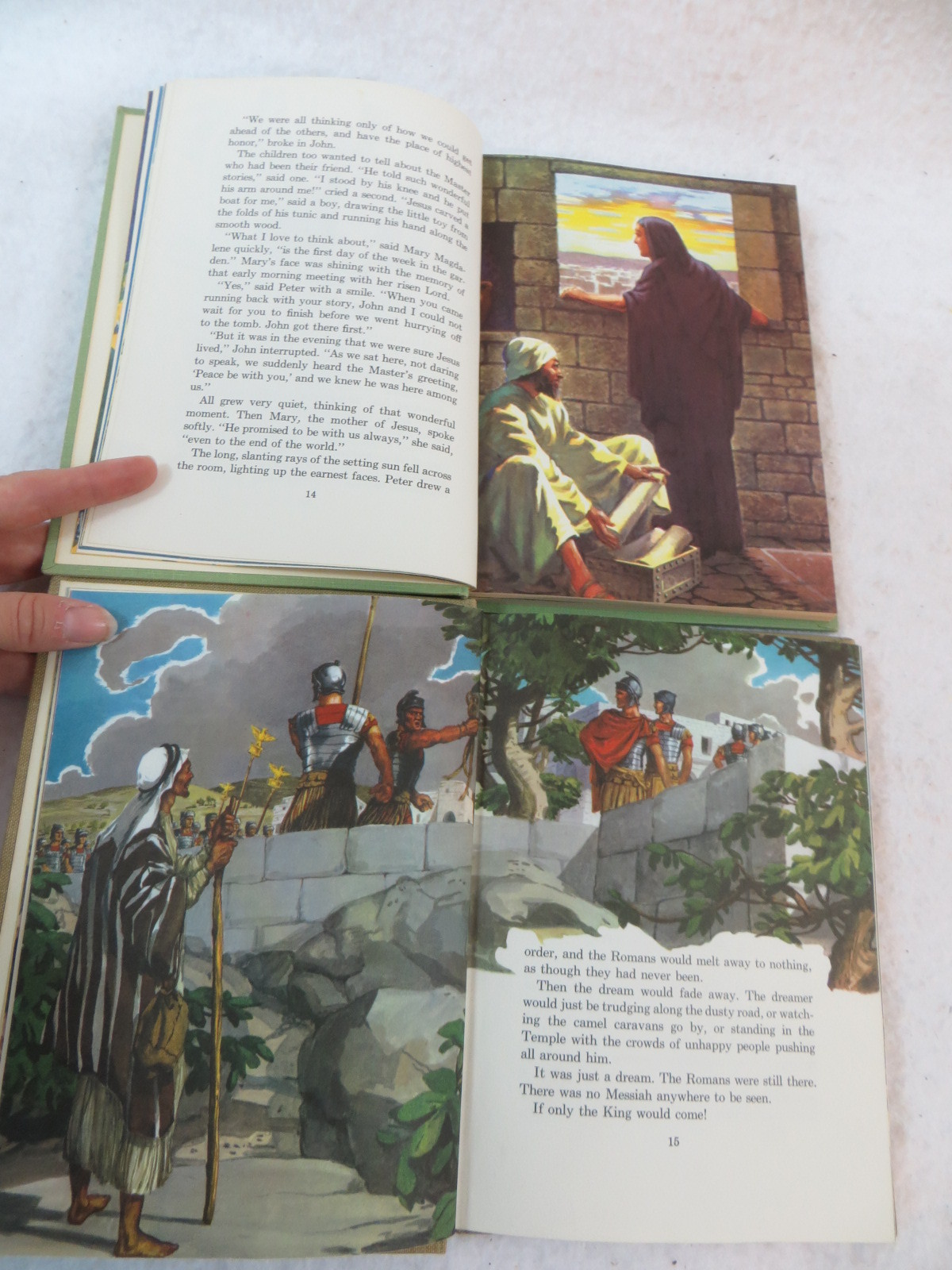 Lot of 4 THE WESTMINSTER PRESS ILLUSTRATED CHILDREN’S RELIGIOUS BOOKS c1949