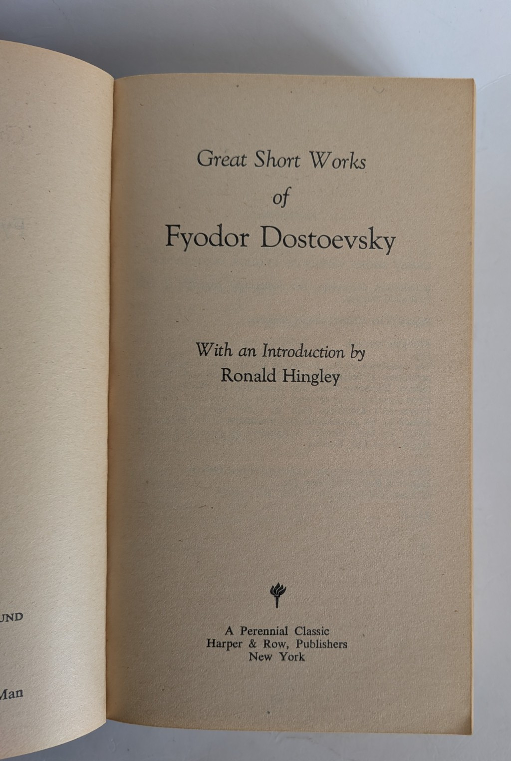 Great Short Works Of Fyodor Dostoevsky 1968 Paperback – Perennial Classic Edit