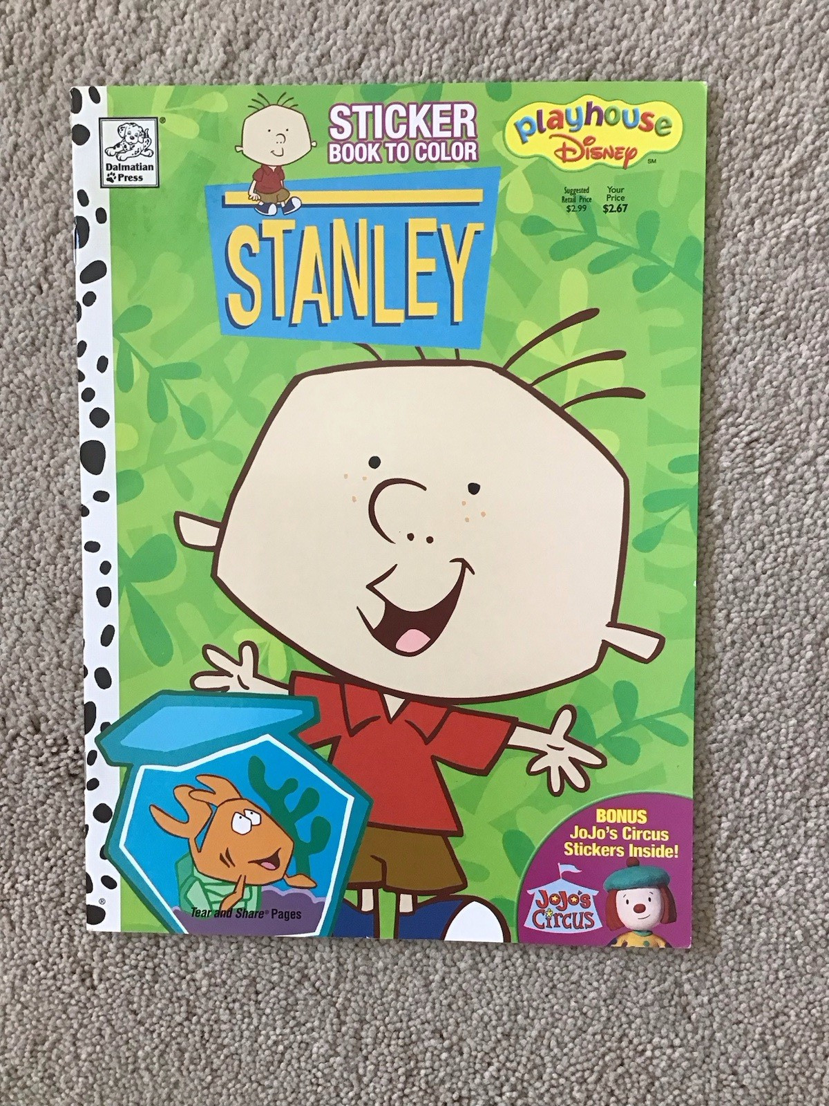 2004 STANLEY Sticker Book To Color Dalmatian Press NEW/UNUSED Disney Playhouse