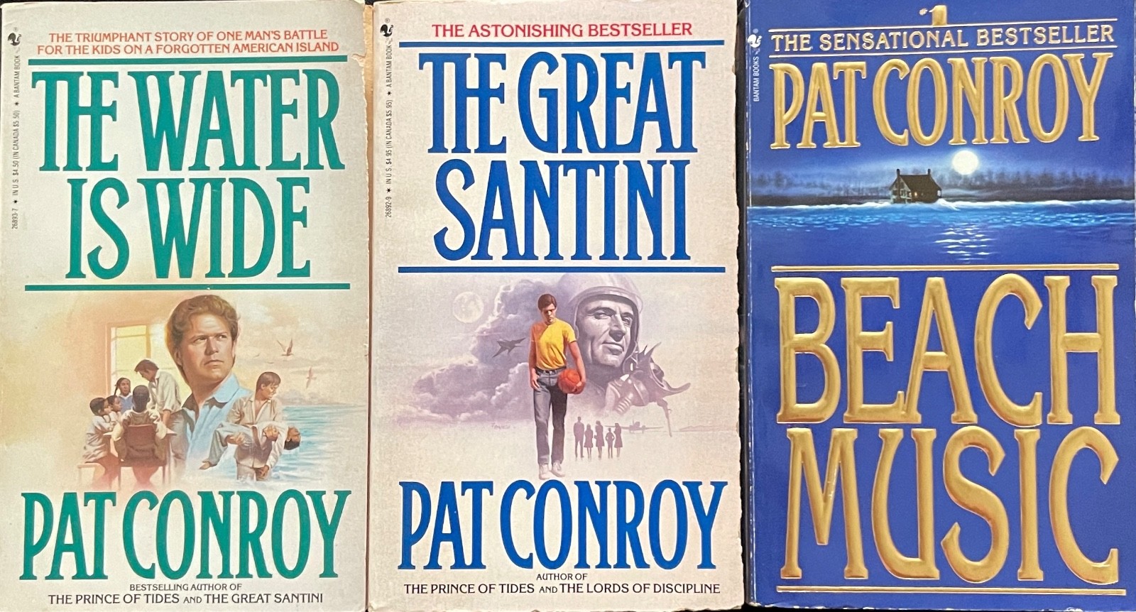LOT OF 3 VINTAGE SOFTCOVER NOVELS BY PAT CONROY