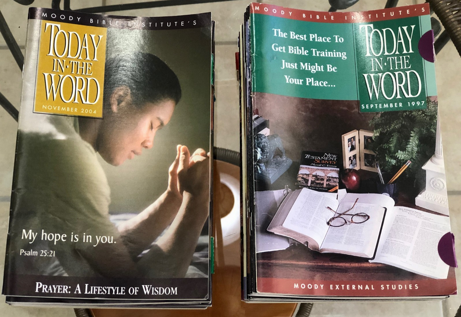 Lot of 53 Stapled Booklets TODAY IN THE WORD Moody Bible Institute – 1990s-2000s