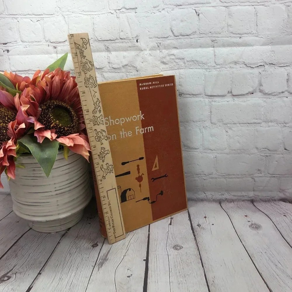 vtg textbook 1955 Shopwork on the Farm ranch homestead country collectible FFA