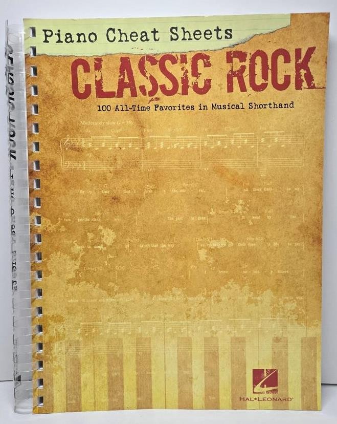 songbook PIANO CHEAT SHEETS CLASSIC ROCK 100 Favorites Musical Shorthand
