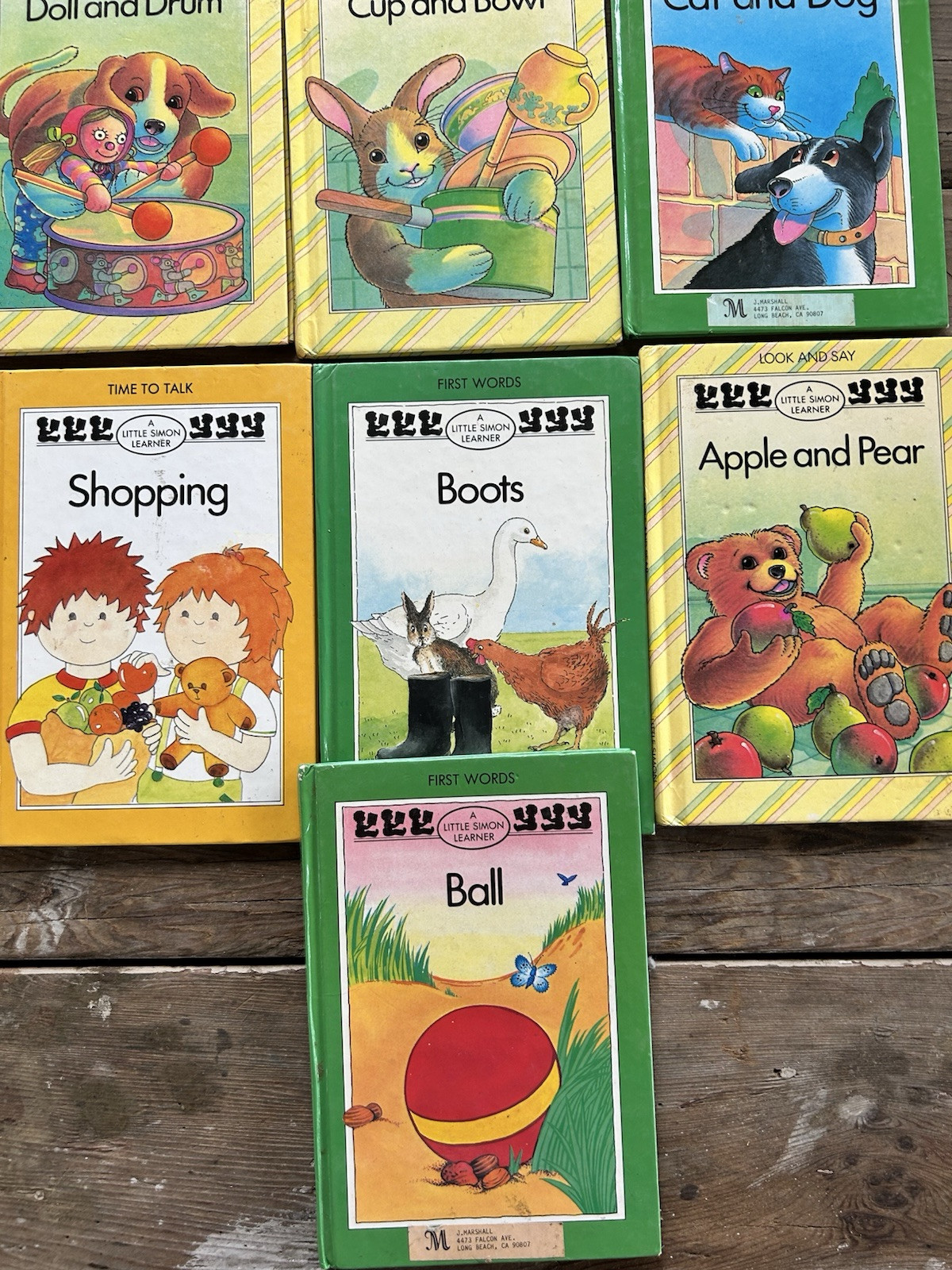 VINTAGE Lot of 7 hardbound Children books Little Simon Learner 1983