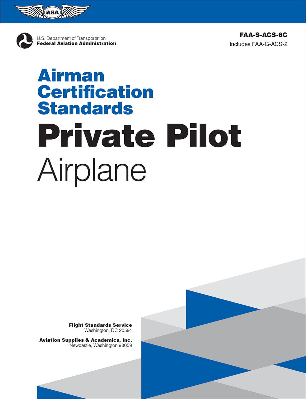 NEW LATEST EDITION Airman Certification Standards: Private Pilot Airplane ACS 6C