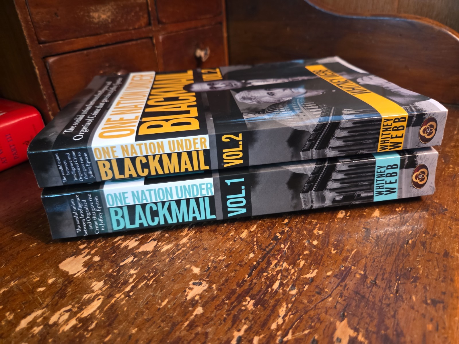 One Nation under Blackmail Set Vols. 1 & 2 Whitney Webb First Edition/1st Print
