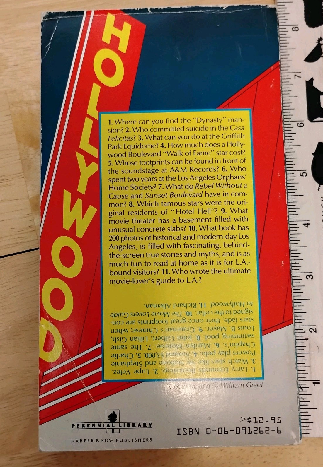 1985 The Movie Lover’s Guide to Hollywood Paperback Book 328 Pages Binding Loose