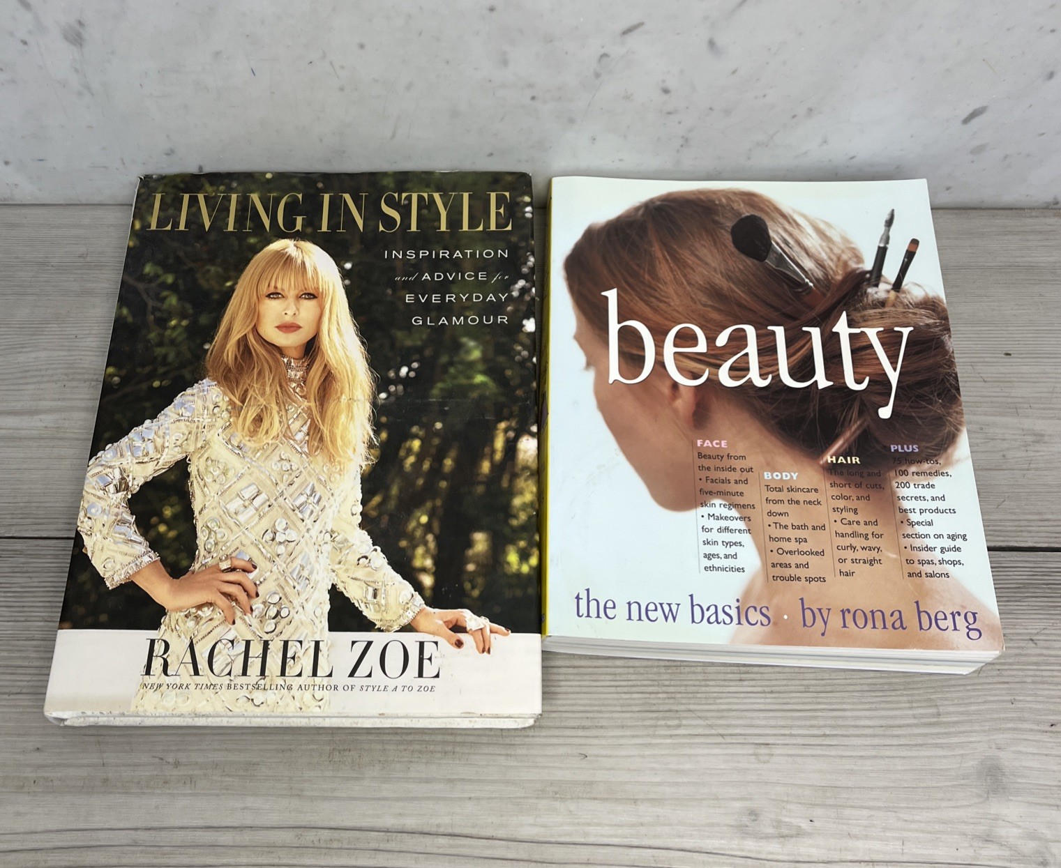 Lot Of 2 Beauty And Style, HC Books, Rona Berg, Rachel Zoe