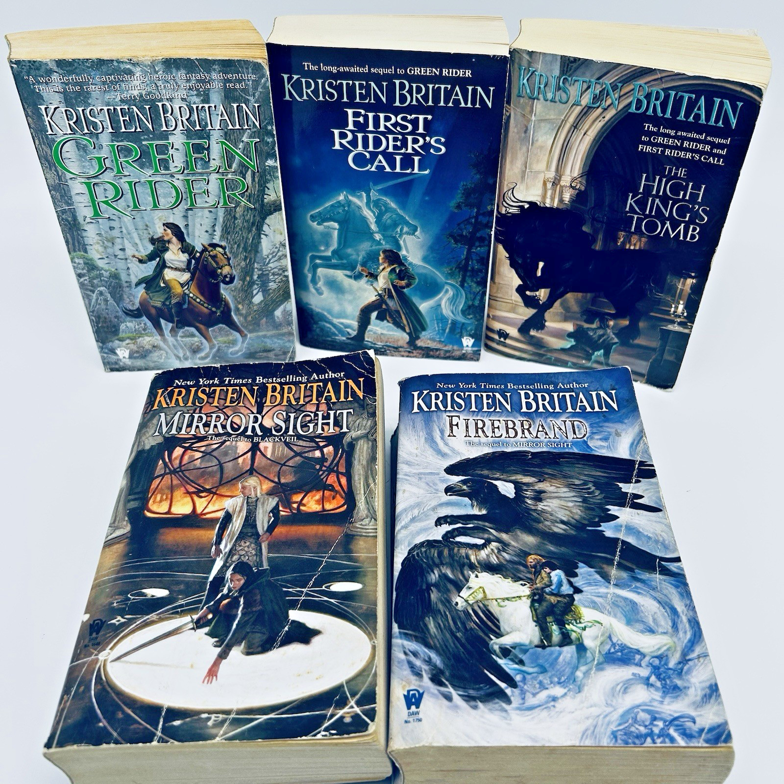 Green Rider Series Books #1-3, 5-6 by Kristen Britain Paperback Books Lot of 5