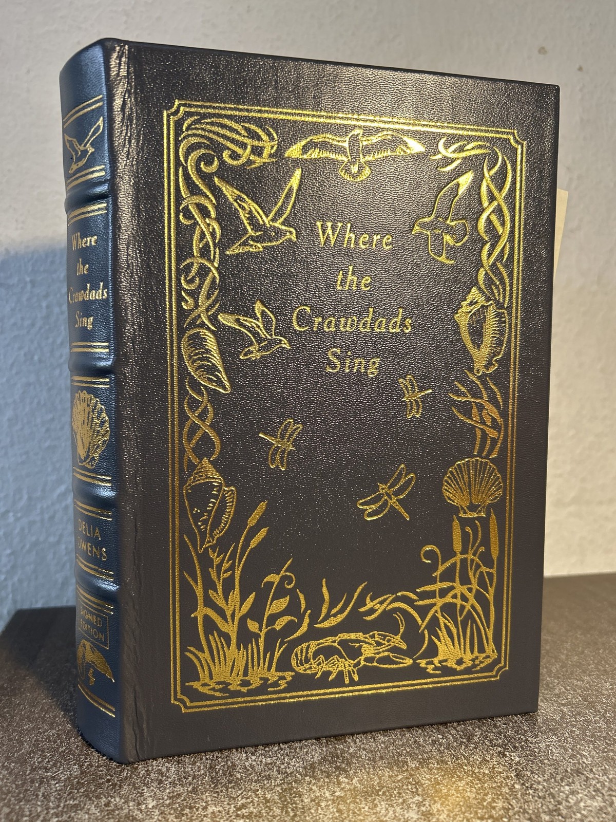 Where the Crawdads Sing SIGNED Delia Owens Easton Press leatherbound