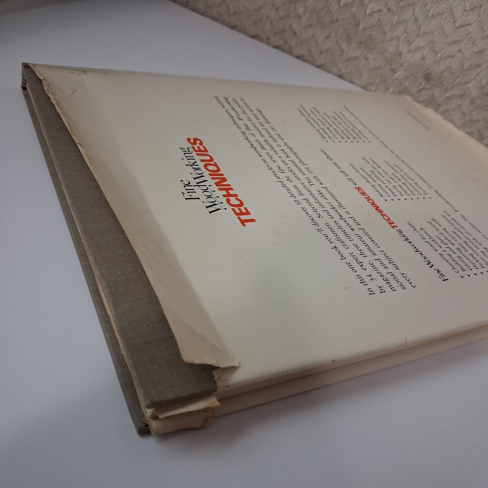 Vintage Fine Woodworking Techniques The Taunton Press Cream HC DJ 1978 USA