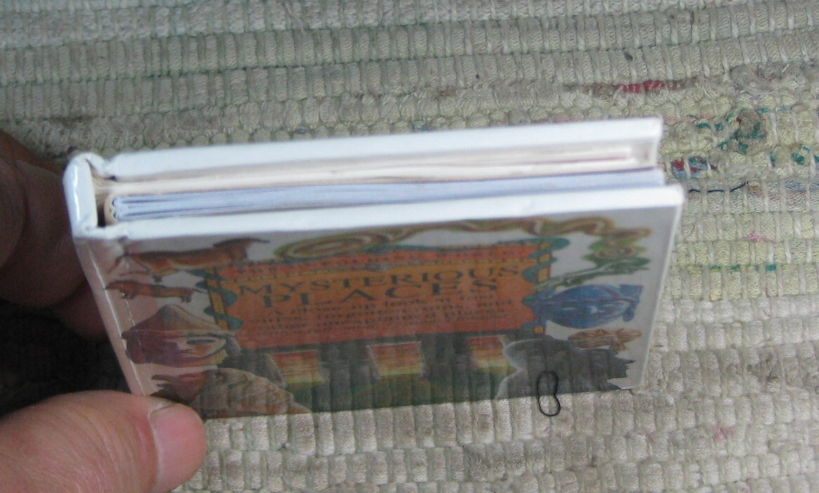 The Unfolding World MYSTERIOUS PLACES 1993 First Edition Mini Hardcover Foldout