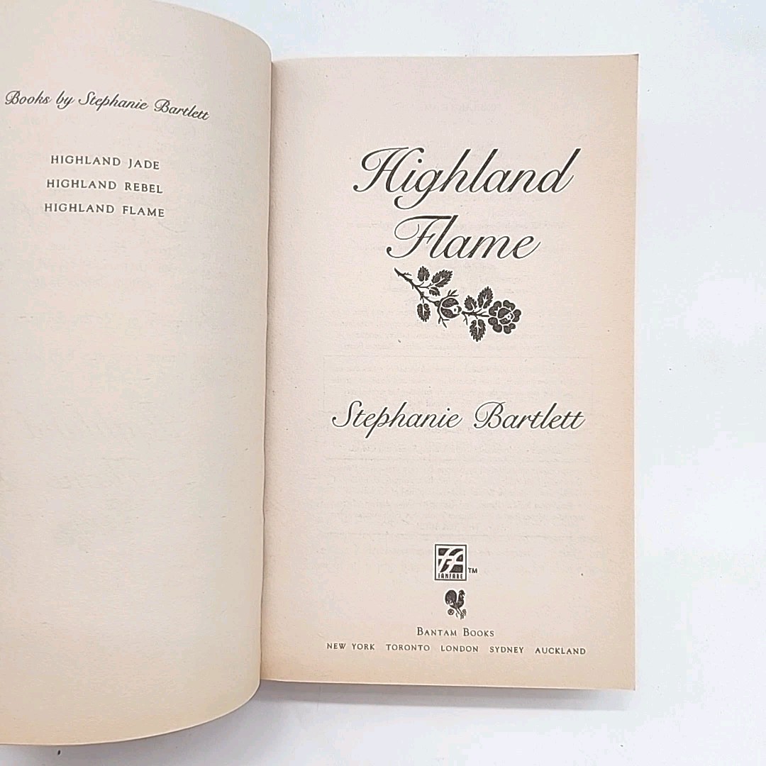 Highland Flame by Stephanie Bartlett 1st Bantam Edition 1992 Mass Market Book
