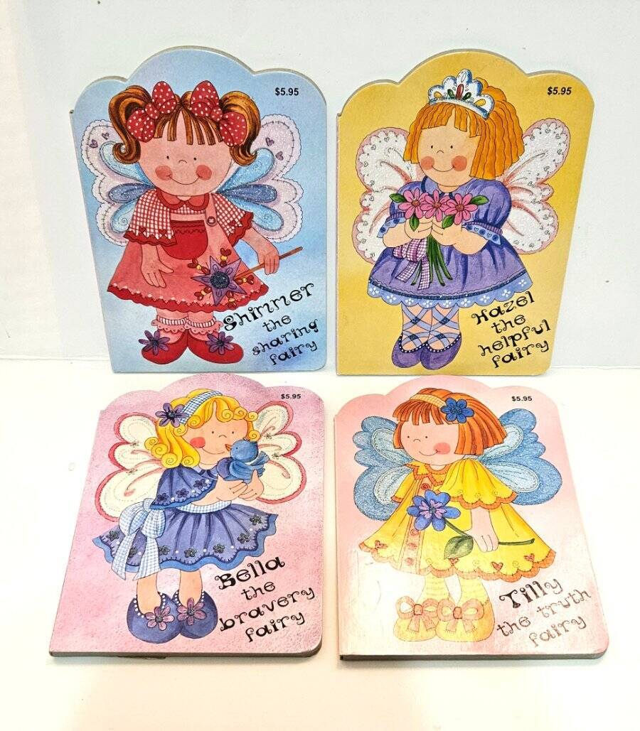 Lot of 4 Glittery Fairy Board Books Tilly Hazel Bella Shimmer Complete Set