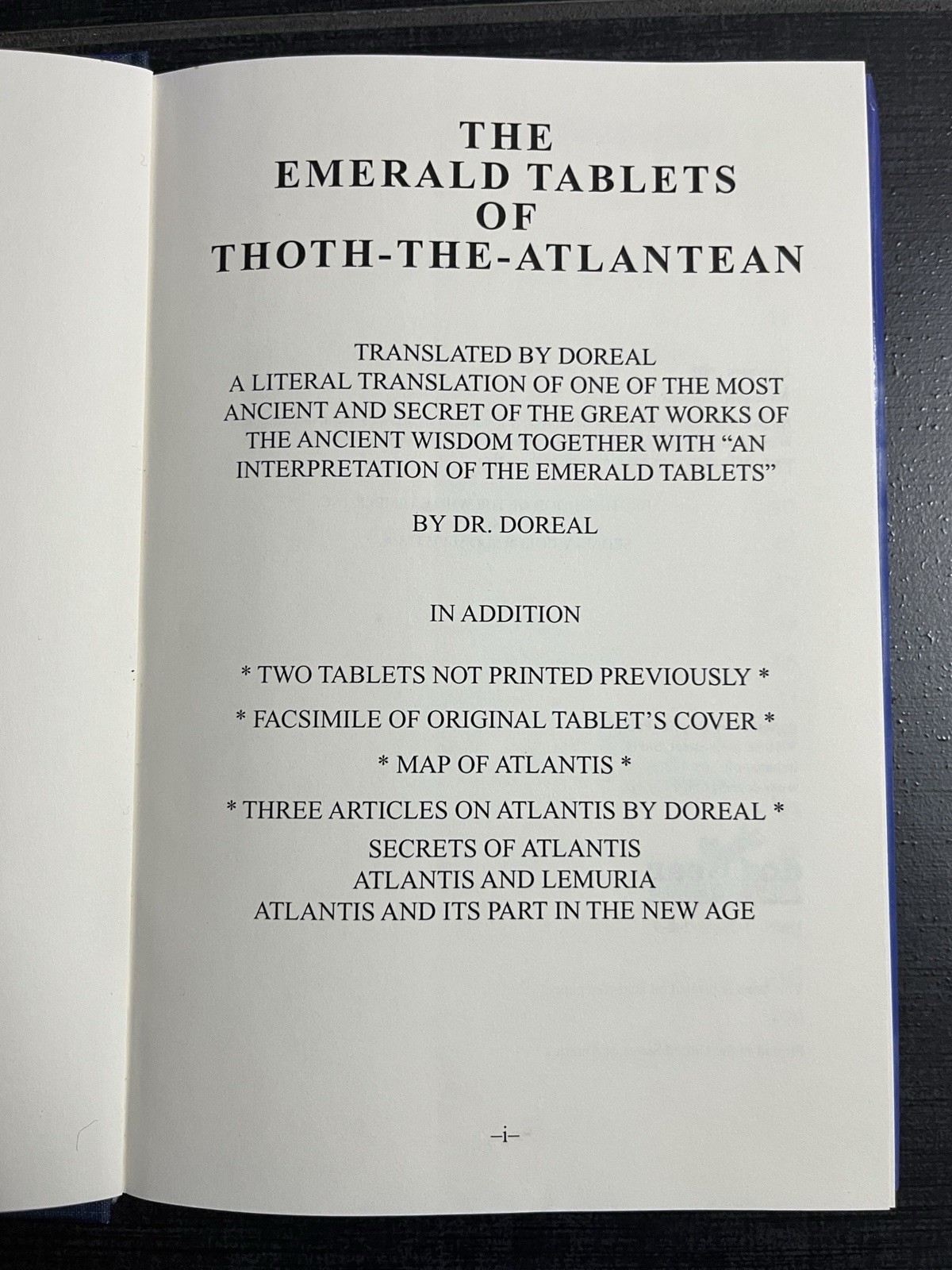 The Emerald Tablets of Thoth-The-Atlantean By Doreal Hardcover