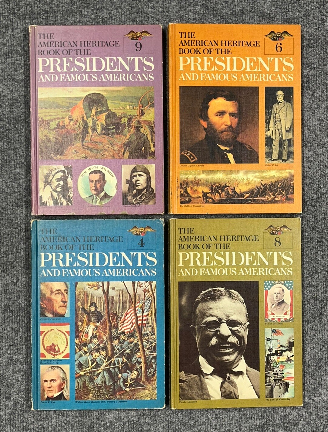 American Heritage Book of Presidents and Famous Americans LOT of 4