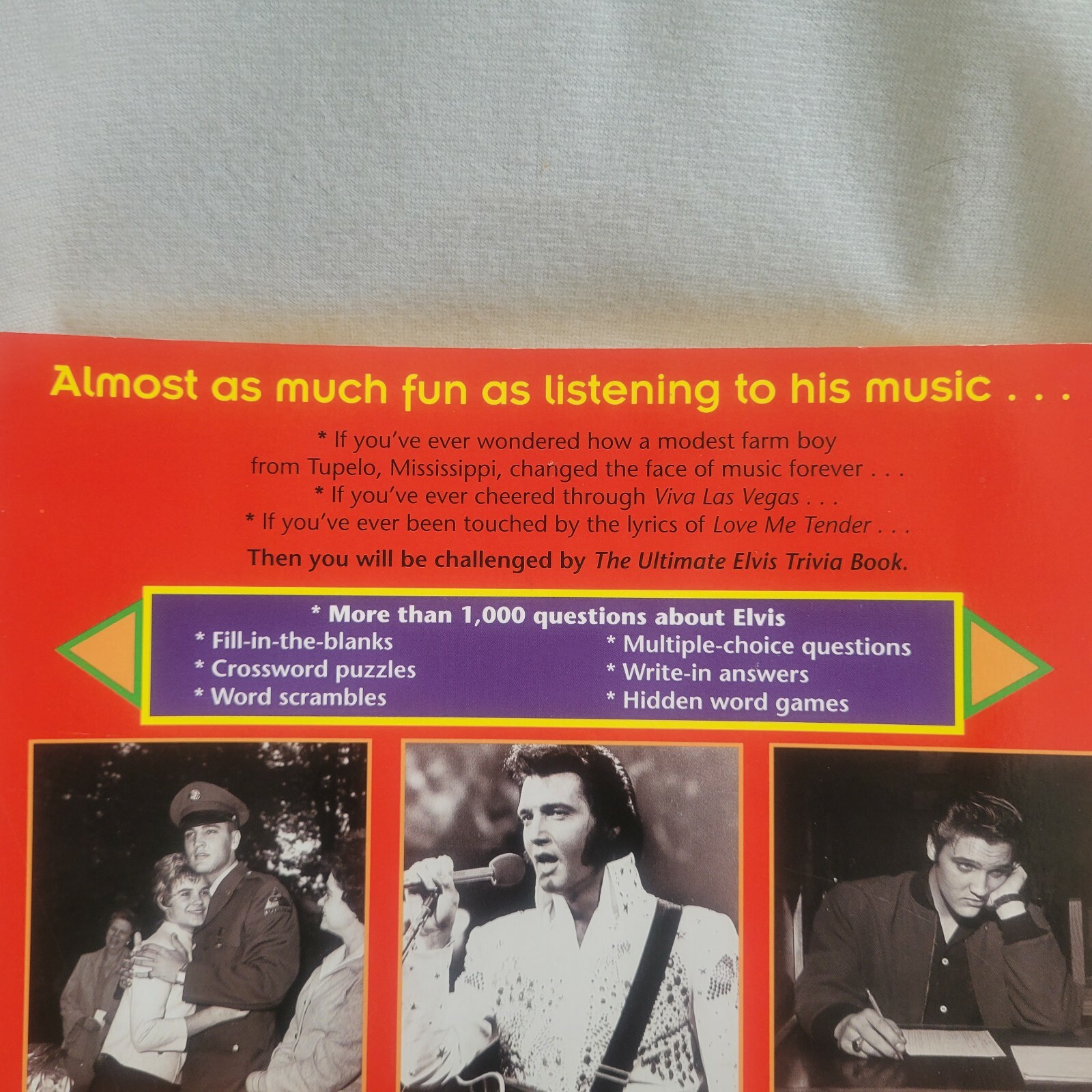 The Ultimate Elvis Quiz Book by W Kent Moore; David L. Scott – 1999 -142 pages