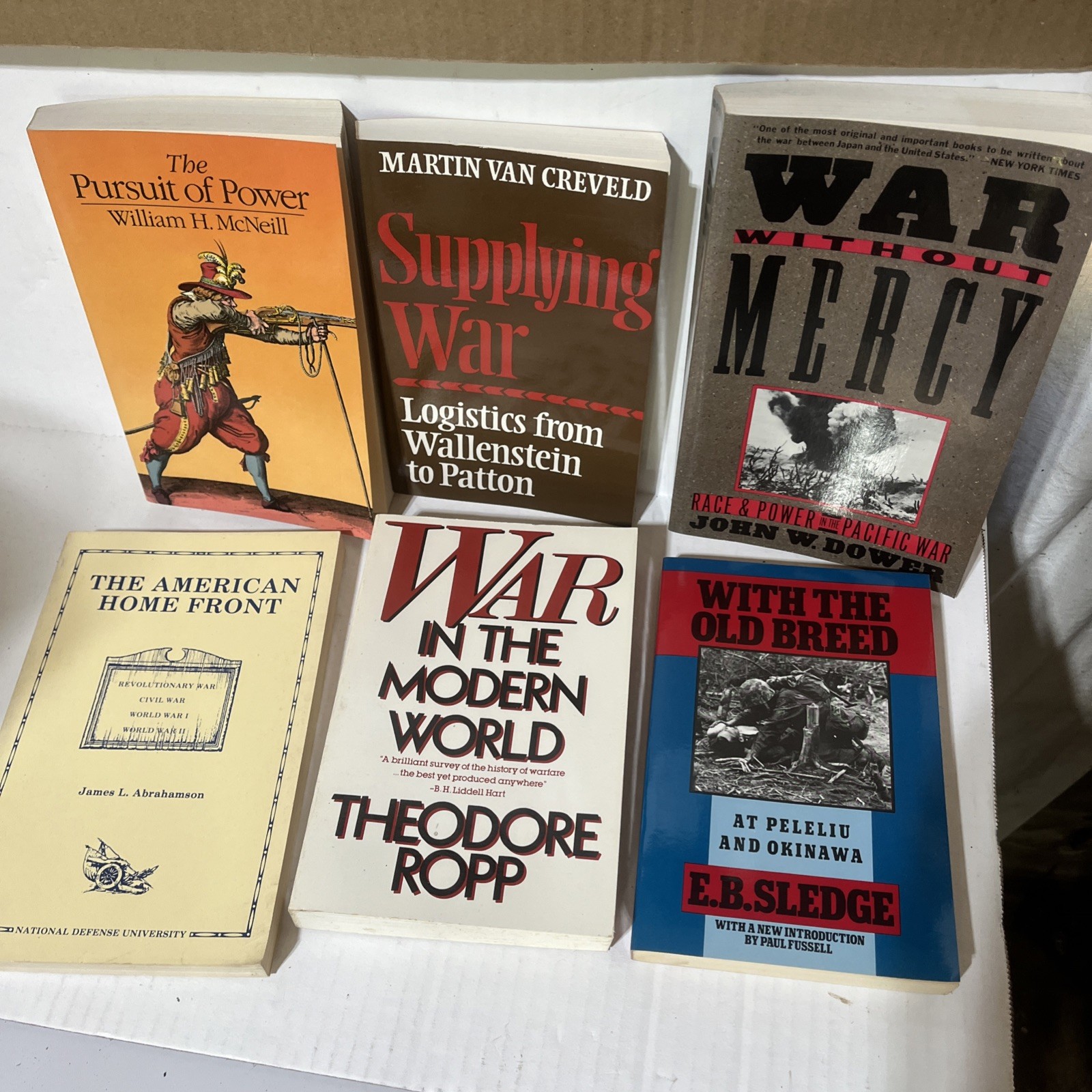 Lot Of Six Vtg War Books Varied Subjects