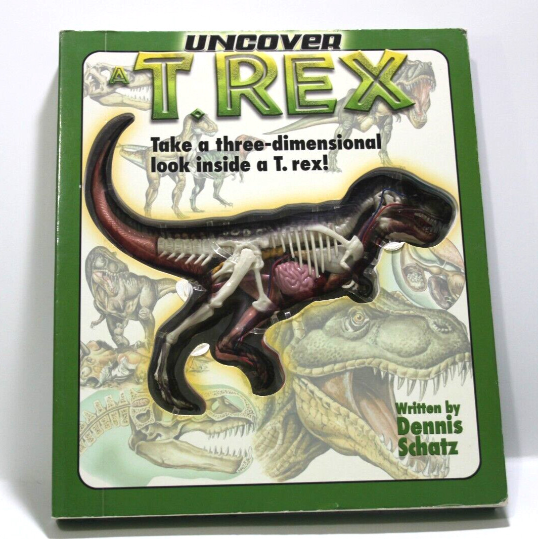 Uncover T- Rex Board Book Dennis Schatz 3D Dinosaur Bones Tyrannosaurus Kids