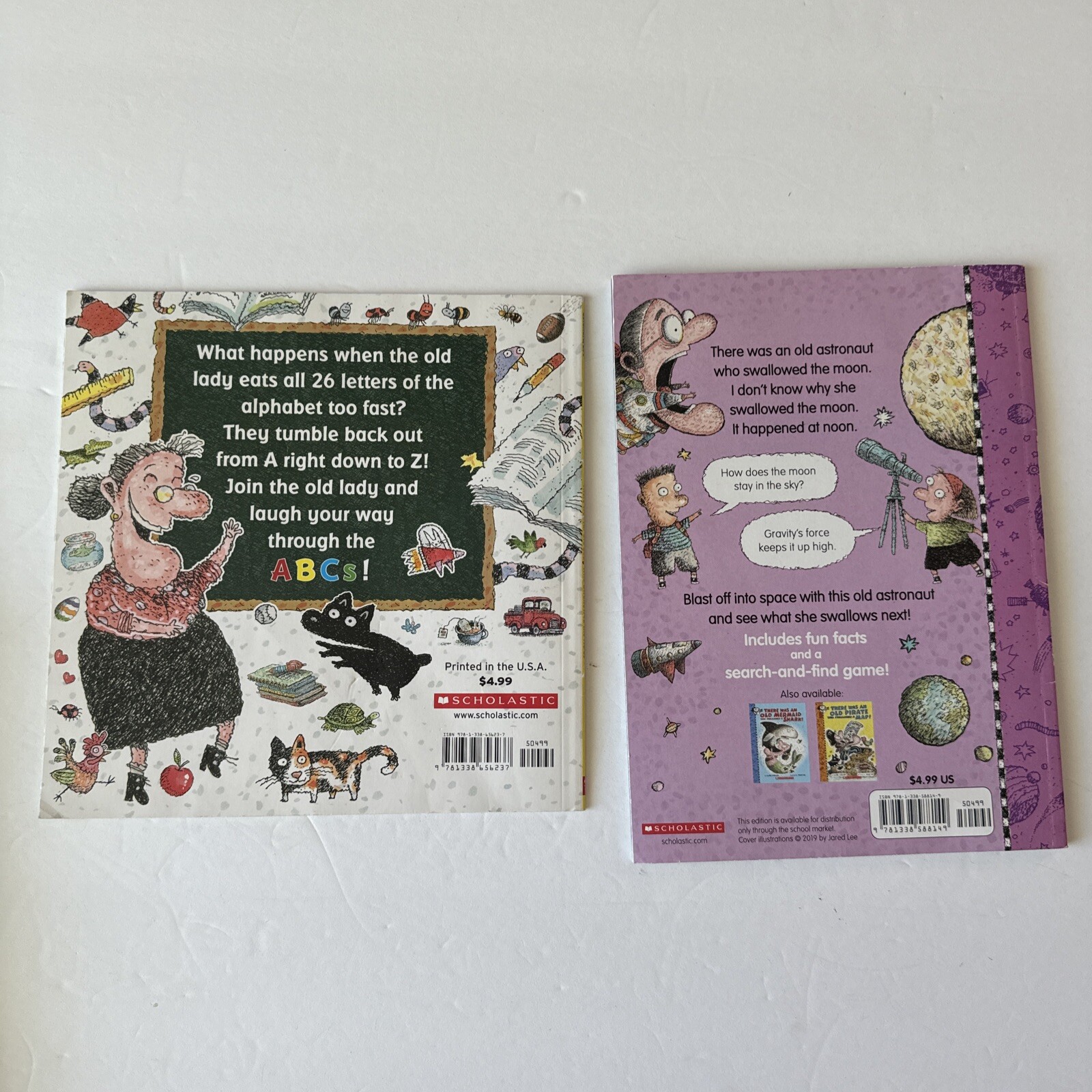 Lot of 11 THERE WAS AN OLD LADY WHO SWALLOWED Book Lot By Lucille Colandro