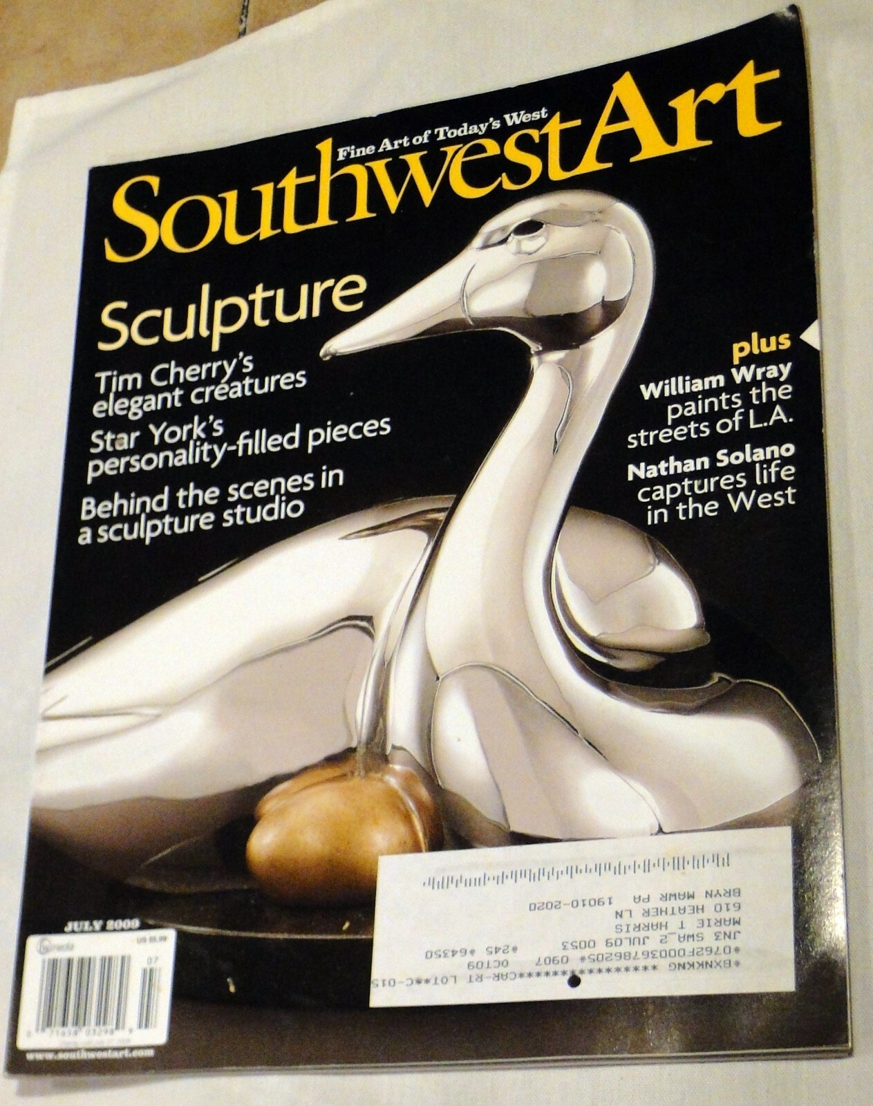 Southwest Art – Jul 09 Sculpture Study Behind the Scenes, Tim Cherry’s Creatures
