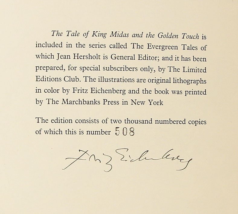LEC Evergreen Tales 3v 1951 SIGNED Eichenberg Busoni Metzl Slipcase Near Fine