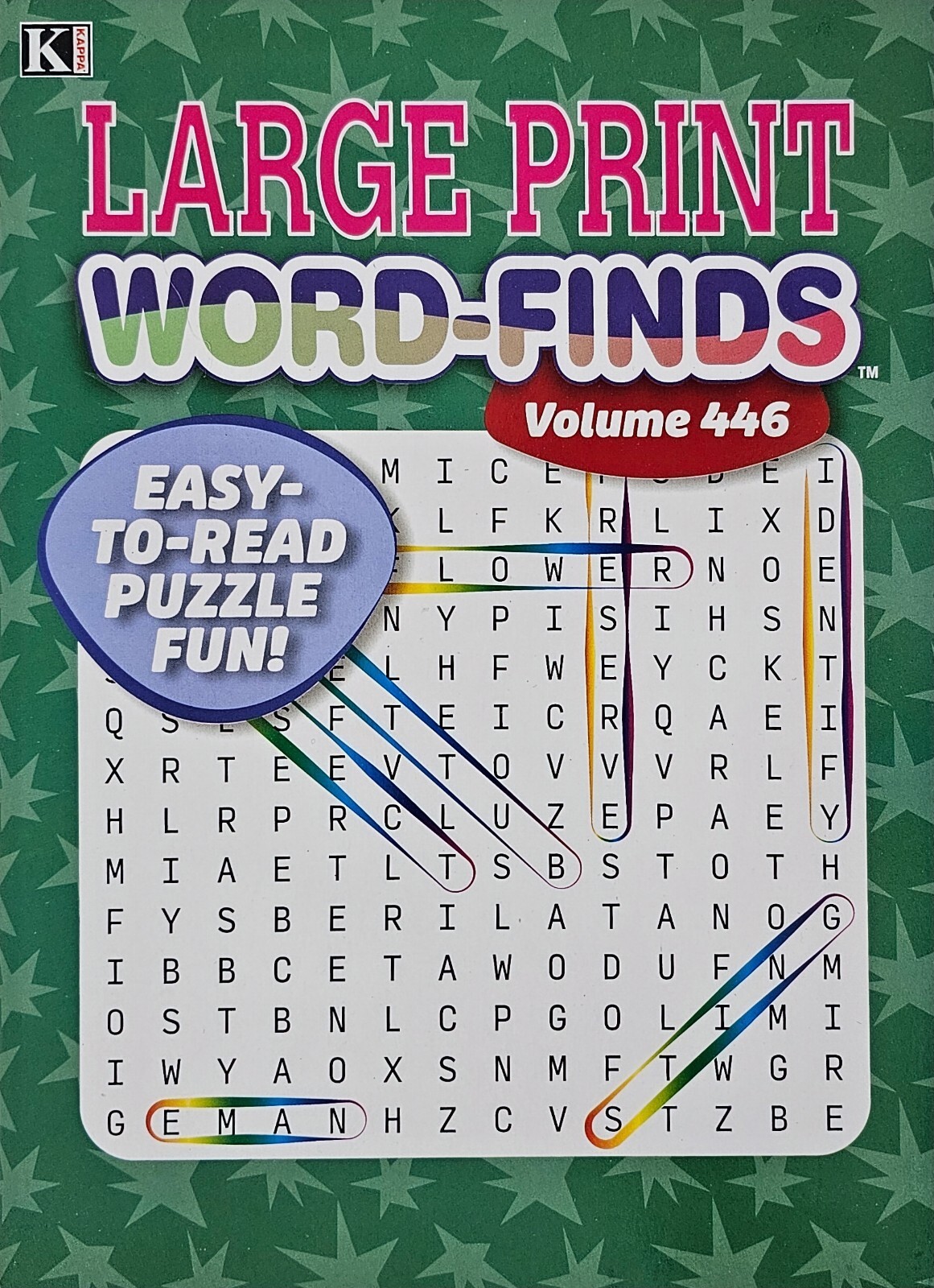 4 Large Print Word-Finds Puzzle Books Kappa Games Vol #443-446 ~ 80 Puzzles Each
