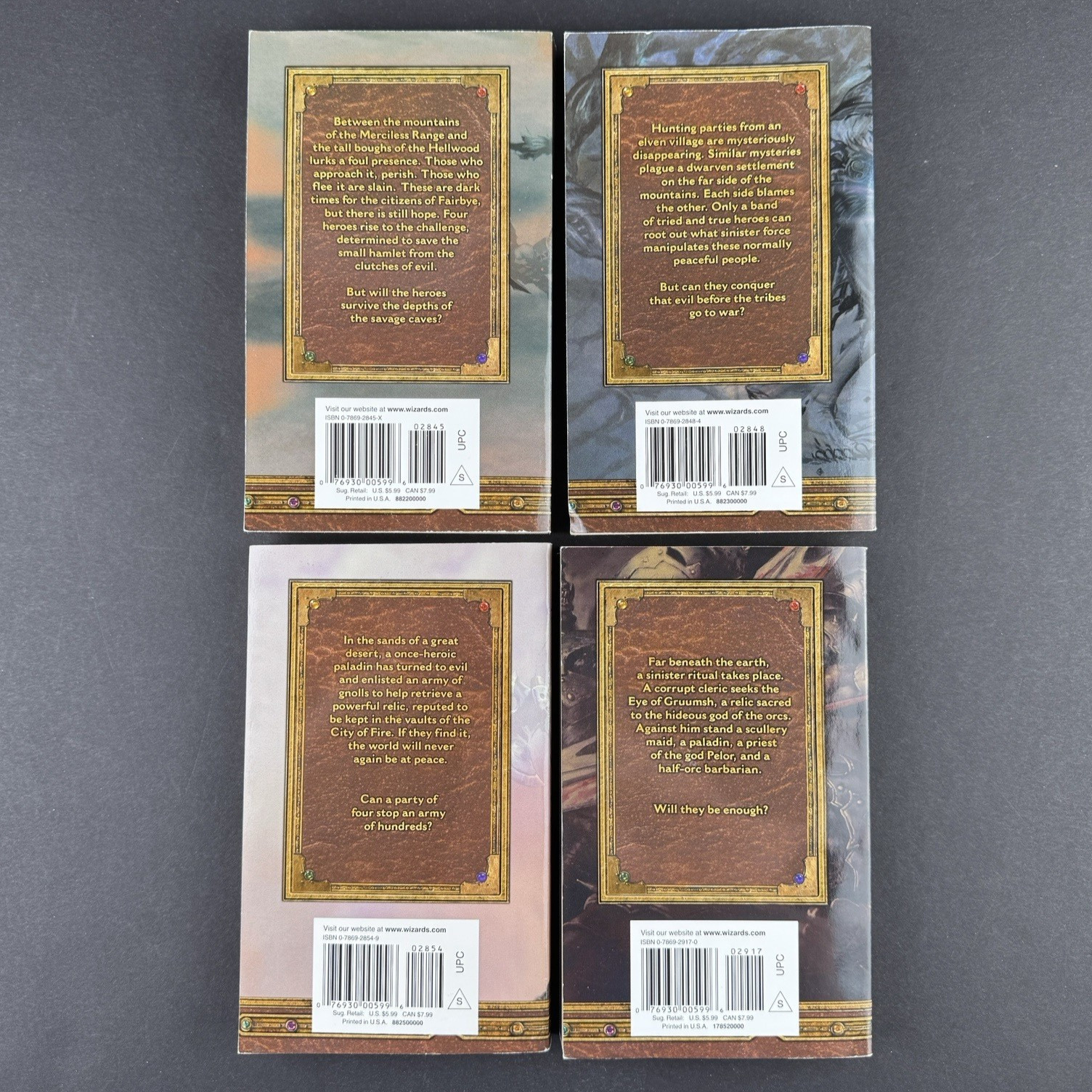 Dungeons & Dragons T.H. Lain 4 Iconic Series Paperback Novels Lot D&D