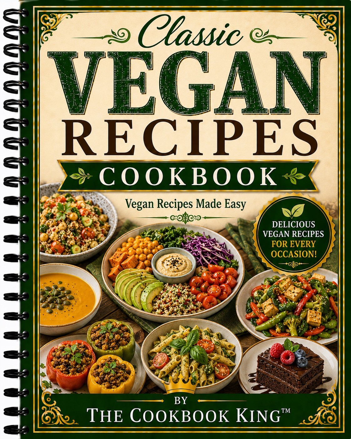 Cookbook Classic Vegan Recipes Cookbook + Vacation Certificate w/ cook book