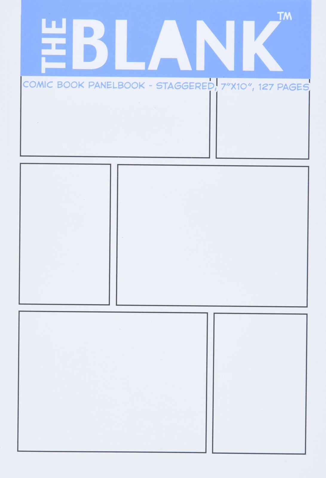 The Blank Comic Book Panelbook – Staggered, 7″x10″, 127 Pages